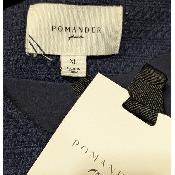 Pomander Place Women's XL Navy Blue Tweed Jennings Jacket Career Office X-Large - Picture 8 of 14